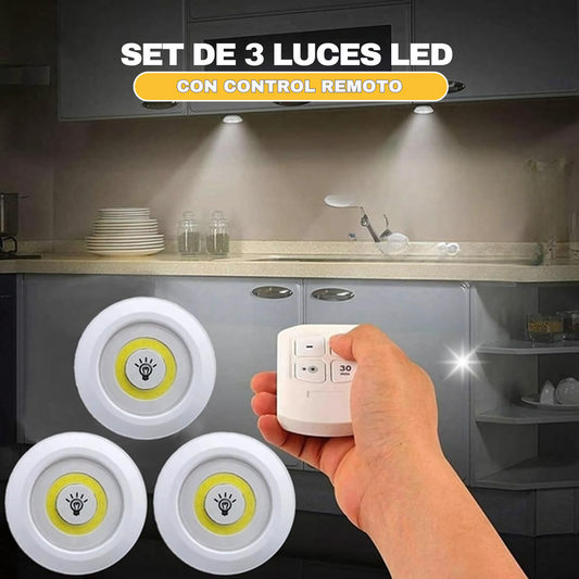 Set de 3 luces con control